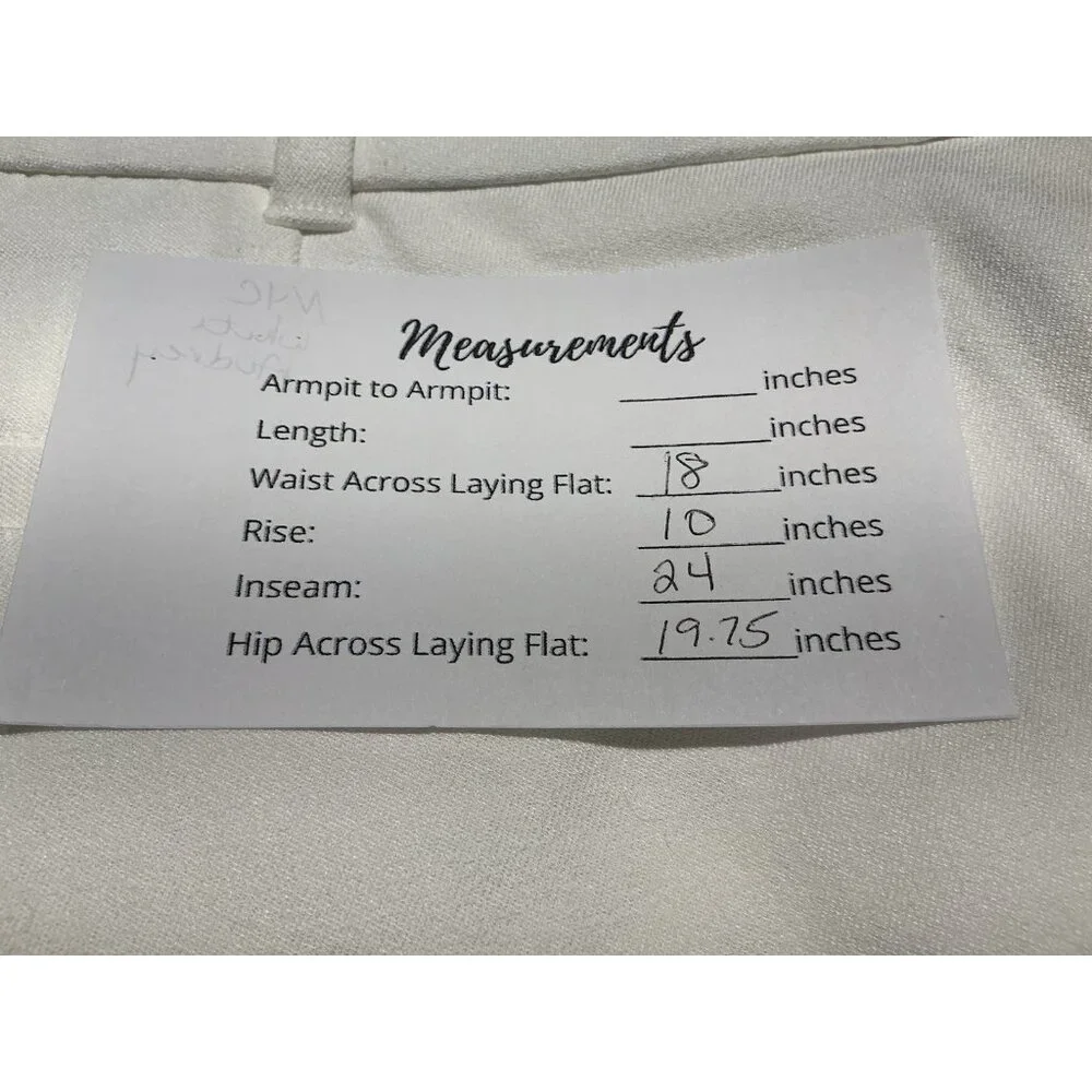 New York & Company Audrey Slim Leg Crop Women's 4 Way Stretch Size 14 White NWT - Picture 12 of 12